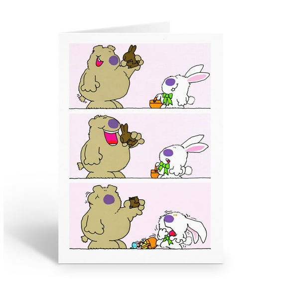 Stonehouse Collection | Funny Easter Greeting Card | Funny Chocolate Bunny Easter Card | 5 x 7 inches | Single Card for Family Friends Kids