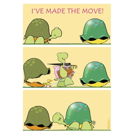 Stonehouse Collection, Funny Turtle Moving Announcement Cards