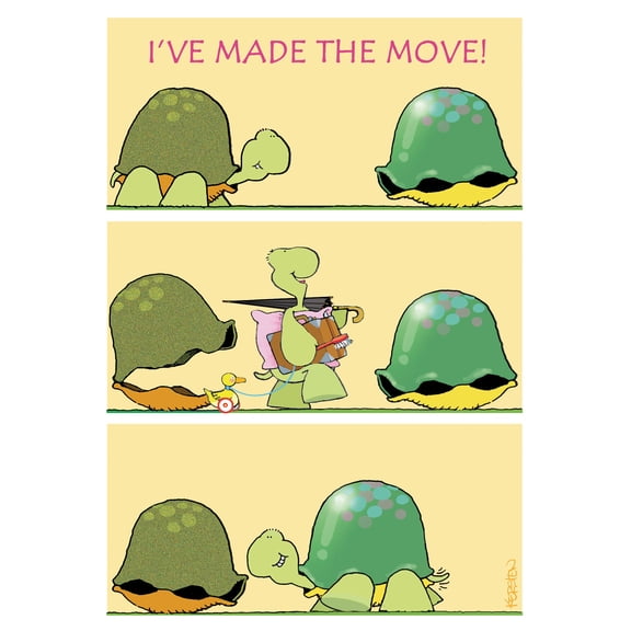Stonehouse Collection, Funny Turtle Moving Announcement Cards
