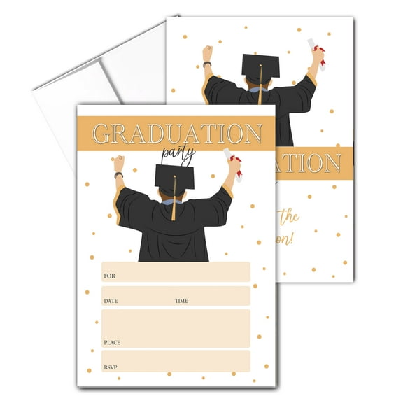 Stonehouse Collection - Graduation Invitations for Men - Celebration Party Invit