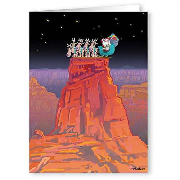 Stonehouse Collection Grand Canyon Santa Christmas Card - 40034