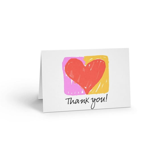 Stonehouse Collection Heart Thank You Note Card - 10 Boxed Love Thank You Note Cards