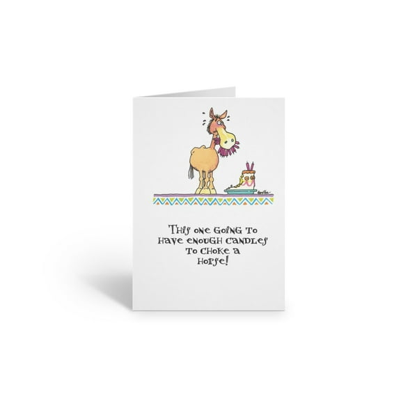 Stonehouse Collection | Horse with a Mouthful of Candles Birthday Card - Enough