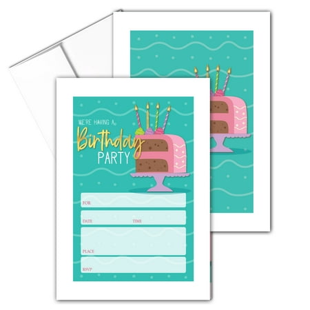 Stonehouse Collection Kids Fill in the Blank Party Invitations, 5 x 7 inches, Do