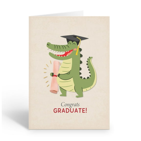 Stonehouse Collection | Kids Graduation Congratulations Card | Alligator or Croc