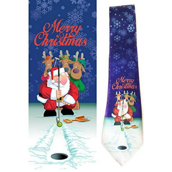 Stonehouse Collection Men's Golf Christmas Tie - Merry Christmas Golfing Neckite26052