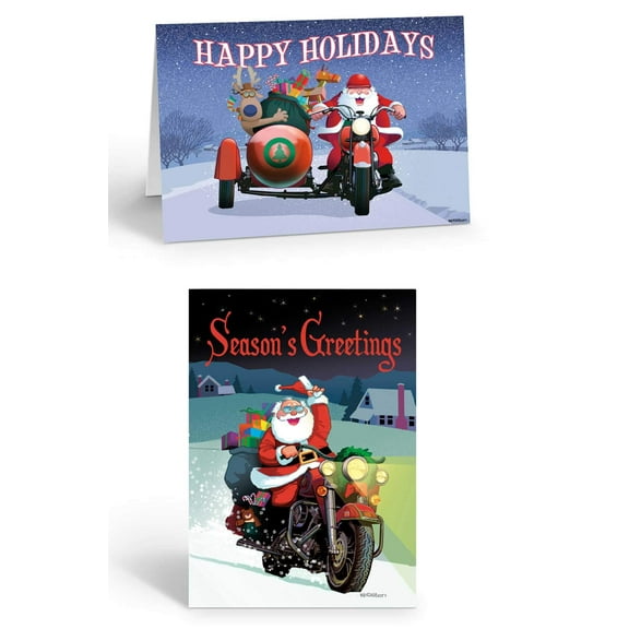Stonehouse Collection Motorcycle Christmas Cards - Assorted Motorcycle Cards - 1