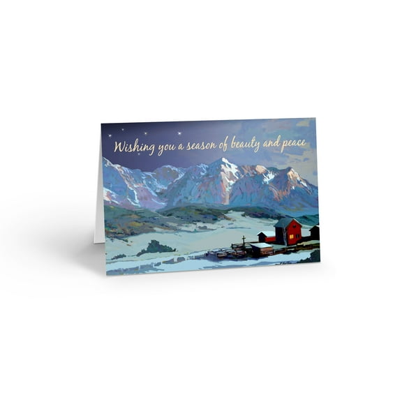 Stonehouse Collection Mountain Beauty and Peace Christmas Card - 20501