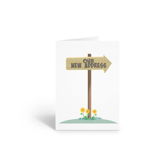 Stonehouse Collection New Address Cards - 10 Boxed Moving Announcement Cards & Envelopes - USA Made (We've Moved) (Moved Sign)