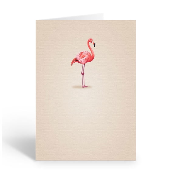 Stonehouse Collection Pink Flamingo Note Card Set Tropical Thank You Cards, Blank Inside Greeting Cards for All Occasions, Cute Bird Stationery, 10 Pack with Envelopes