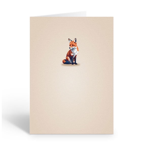 Stonehouse Collection Red Fox Note Card Set Woodland Animal Thank You Cards, Blank Inside Greeting Cards for All Occasions, Rustic Nature Stationery, 10 Pack with Envelopes