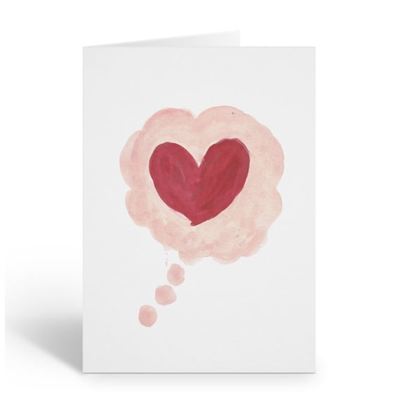 Stonehouse Collection |  Red Heart Note Card | Watercolor Conversation Bubble |