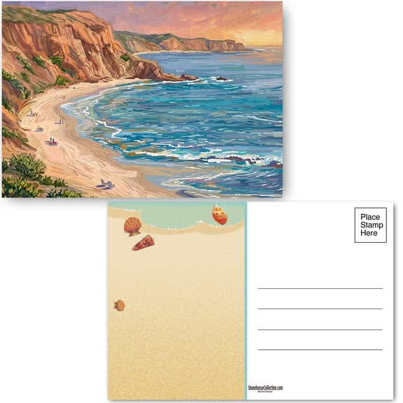 Stonehouse Collection Sunset at the Beach Postcards