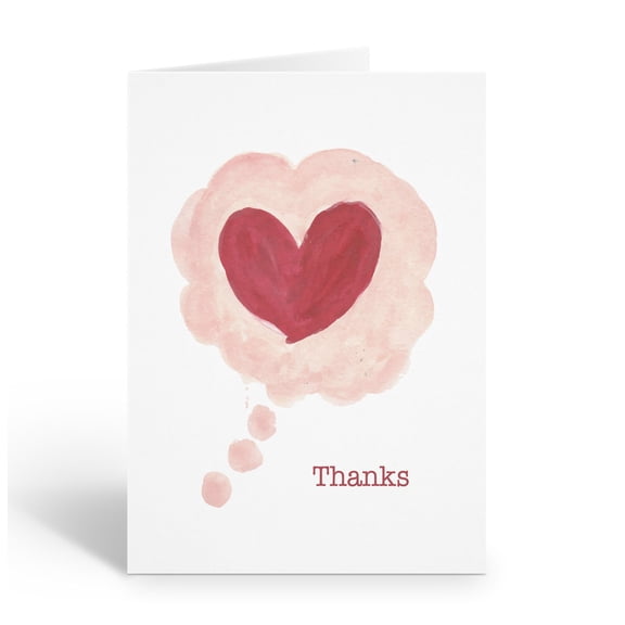 Stonehouse Collection | Thank You Conversation Bubble with Red Heart Note Card |
