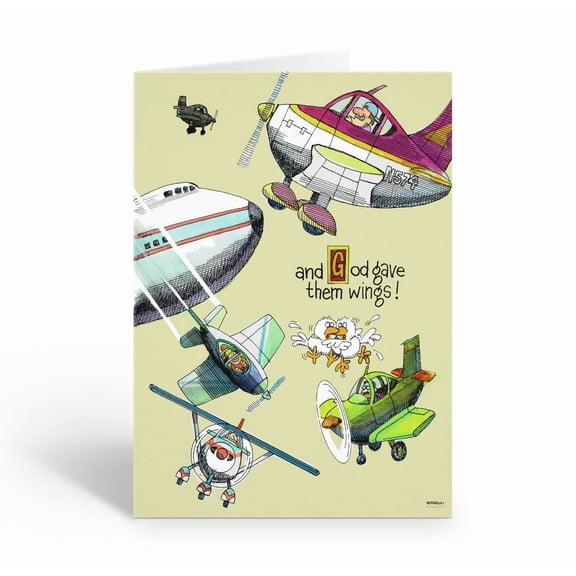 Stonehouse Collection |The Old Pro Funny Airplane Pilot Note Card | 10 Boxed Airplane Note Cards & Envelopes | Pilot Gift (Friendly Skies)