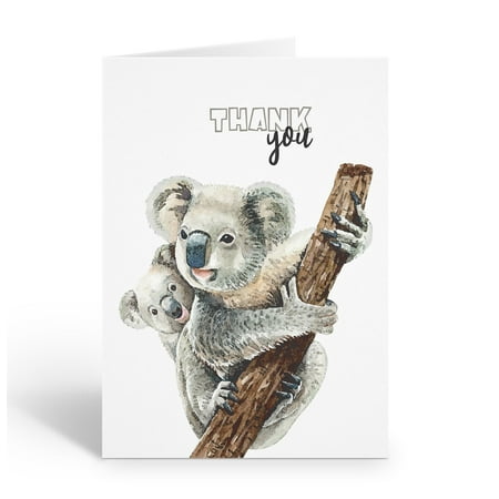 Stonehouse Collection | Watercolor Koala Thank You Note Cards | 10-Pack Blank Gr