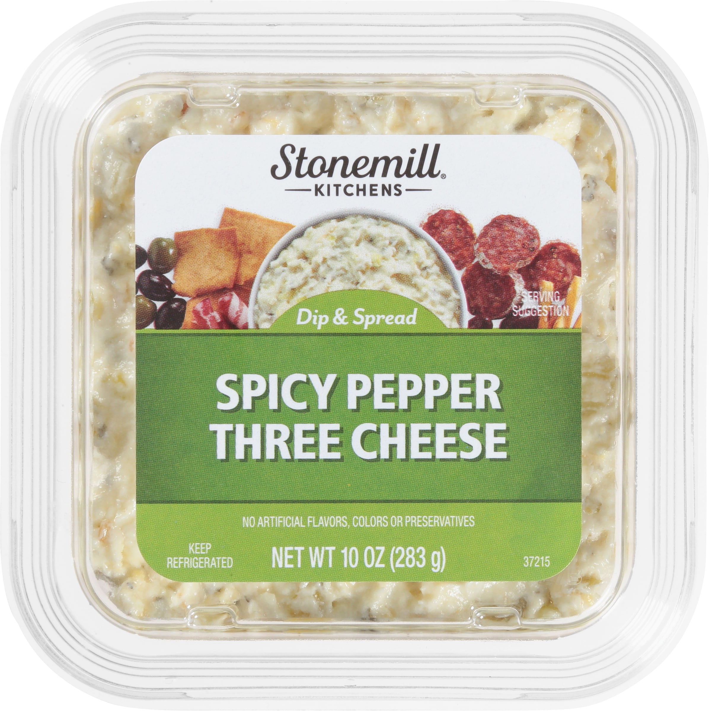 Stonemill Kitchens Spicy Pepper & Three Cheese Premium Dip, 10 oz Tub (Refrigerated)