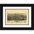thumbnail image 1 of Stoner 24x17 Black Ornate Wood Framed with Double Matting Museum Art Print Titled - Greeley Colorado - Stoner 1882, 1 of 4
