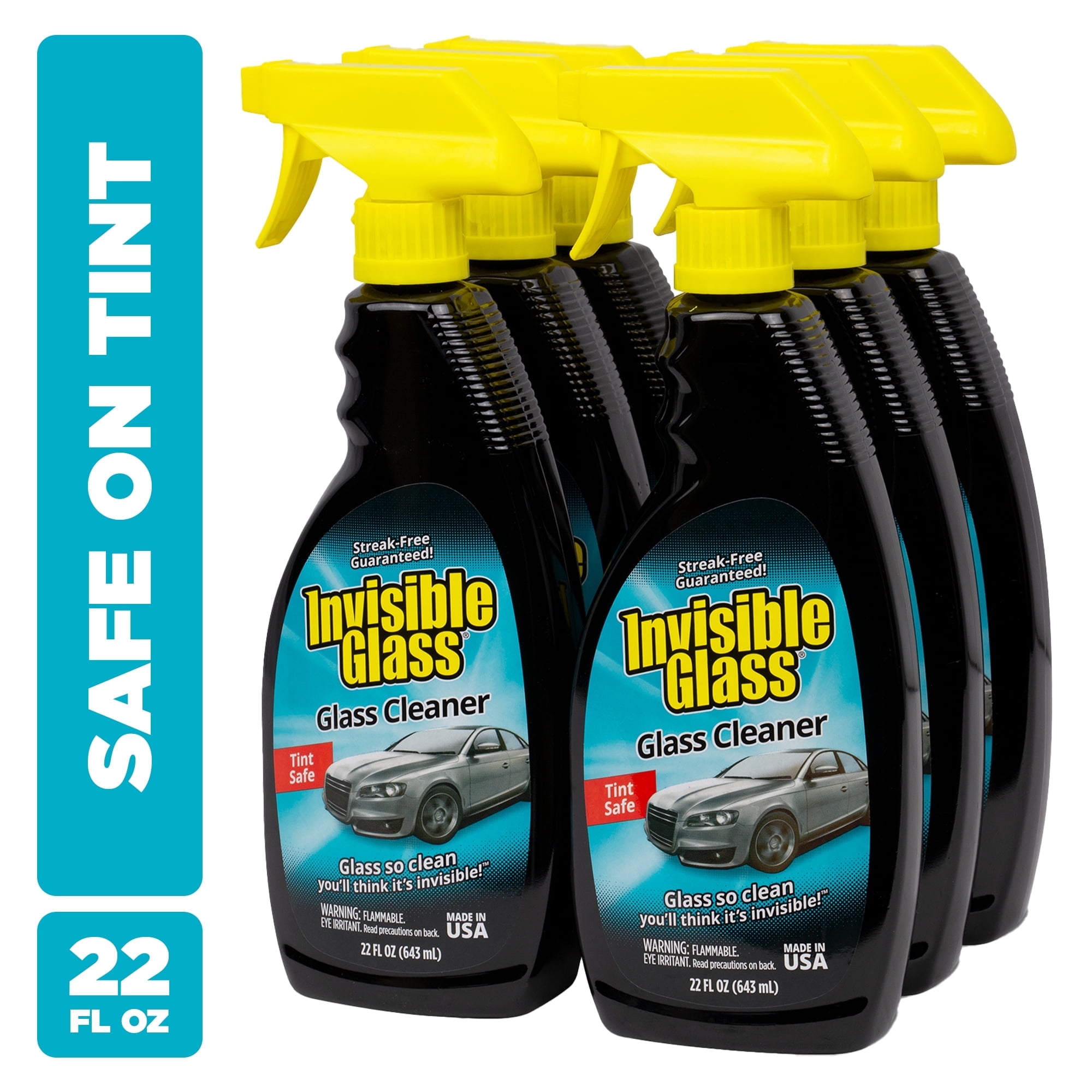 STONER Invisible Glass 92164-6PK Premium Glass and Window Cleaner for Auto and Home Cleans Glass, Windows, Windshields, Navigation Screens, Streak-Free, Ammonia-Free, Tint-Safe, 22 Fl Oz, Pack of 6