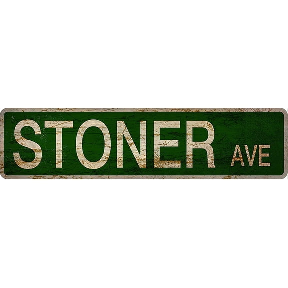 Stoner Avenue Street Sign Vintage Rustic Retro 4x16 Inch Tin Sign Wall Decoration