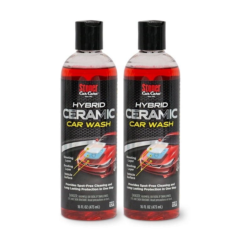 Stoner Car Care 91213-2PK 16-Ounce Hybrid Ceramic Car Wash Soap Si02 Shine  and Gloss Technology Dual Layer Protectant for Cars, Motorcycles, Trucks