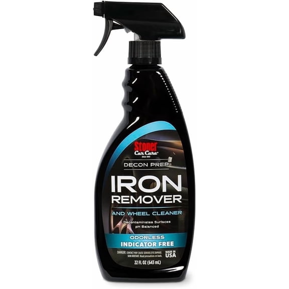 Stoner Car Care 92100 Iron Remover and Wheel Cleaner Odorless Decontaminant, Fast Removal of Brake Dust, Fallout, and Rust On Wheels, Tires, Exterior, Indicator Free, 22 Fl Oz, Pack of 1