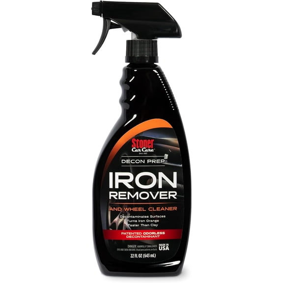 Stoner Car Care 92104 Iron Remover and Wheel Cleaner Odorless Decontaminant, Fast Removal of Brake Dust, Fallout, and Rust On Wheels, Tires, Exterior, With Indicator, 22 Fl Oz, Pack of 1