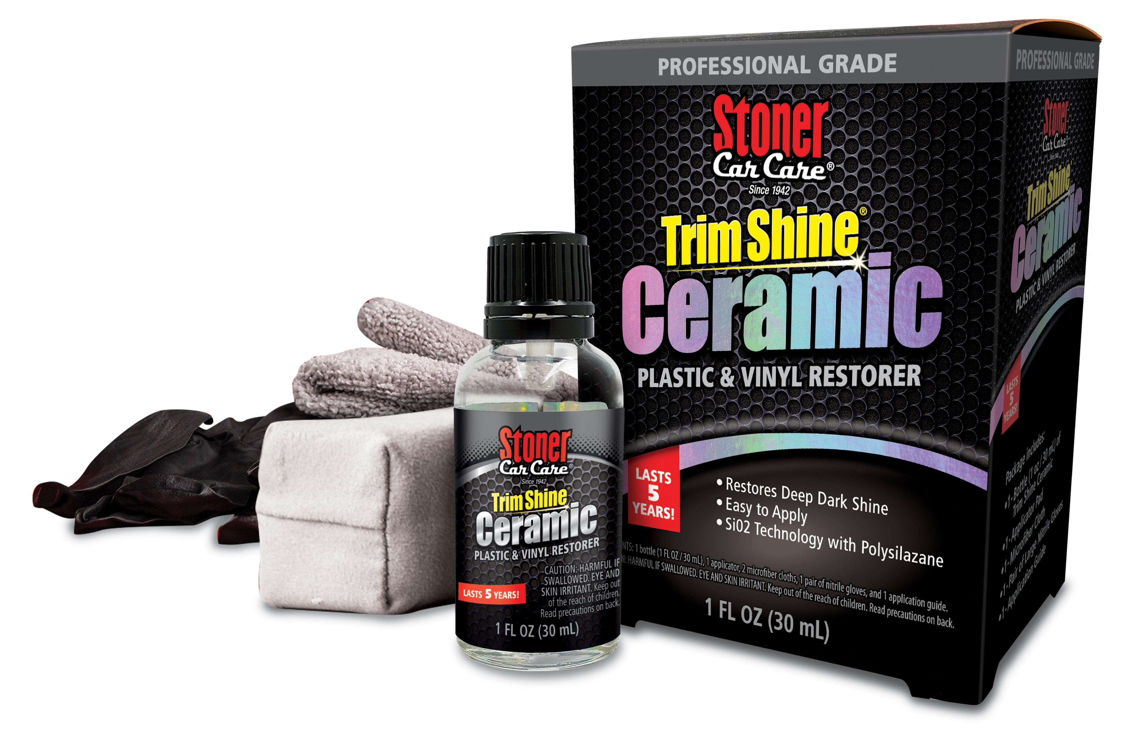 Stoner Car Care 95451 Trim Shine Ceramic Plastic and Vinyl Restorer Kit