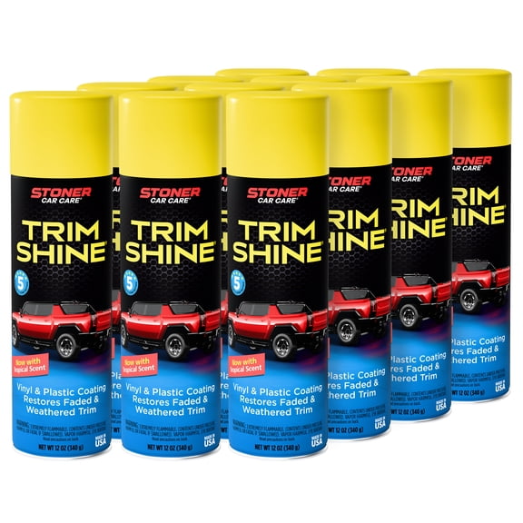Stoner Car Care 91034-12PK Trim Shine – Black Trim and Plastic Restorer for Cars – Vinyl and Plastic Trim Protectant Coating for Interior and Exterior Use – Fast-Drying No Sling – 12 oz (Pack of 12)
