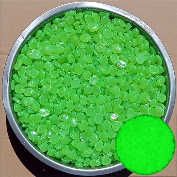 Stones Rocks Glow in The Dark Garden Pebbles, 600Pcs Luminous Decorative Stones for Yard Walkways, Diy Landscape Outdoor Lighting Accents