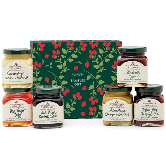 Stonewall Kitchen, Classic Sampler Collection, 6-Piece Jam and Condiment Gift Box