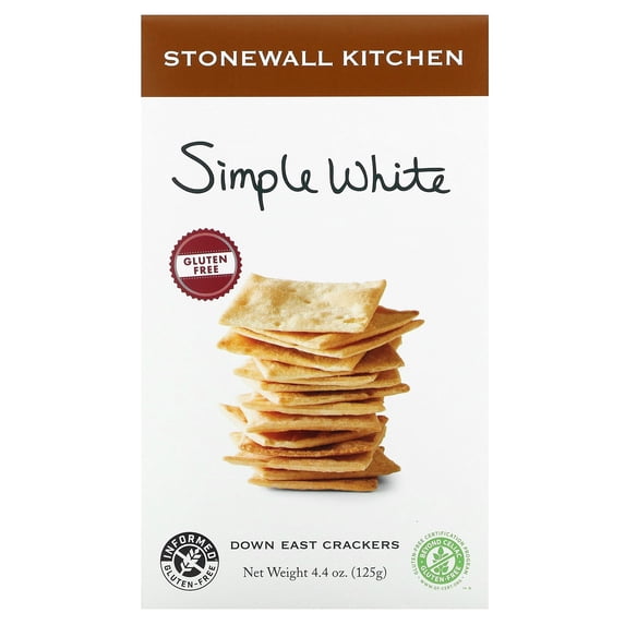 Stonewall Kitchen Gluten Free Simple White Cracker, 4.4 Ounces ...