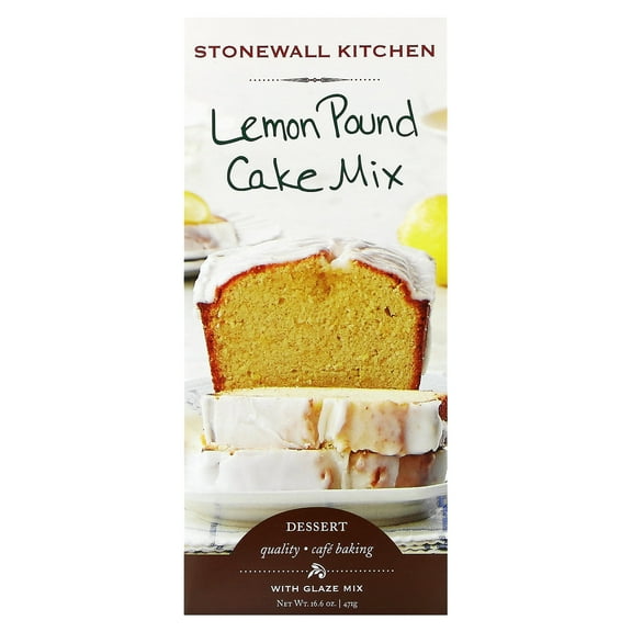 Stonewall Kitchen Lemon Pound Cake Mix with Glaze Mix, 16.6 oz (471 g)