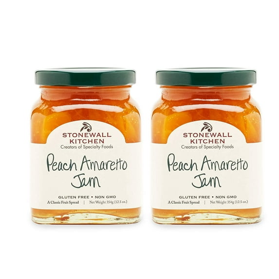 Stonewall Kitchen Peach Amaretto Jam, 12.5 Ounces (Pack of 2)