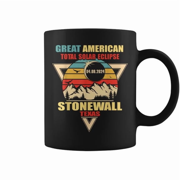 Stonewall Texas Total Solar Eclipse 2024 Coffee Mugs