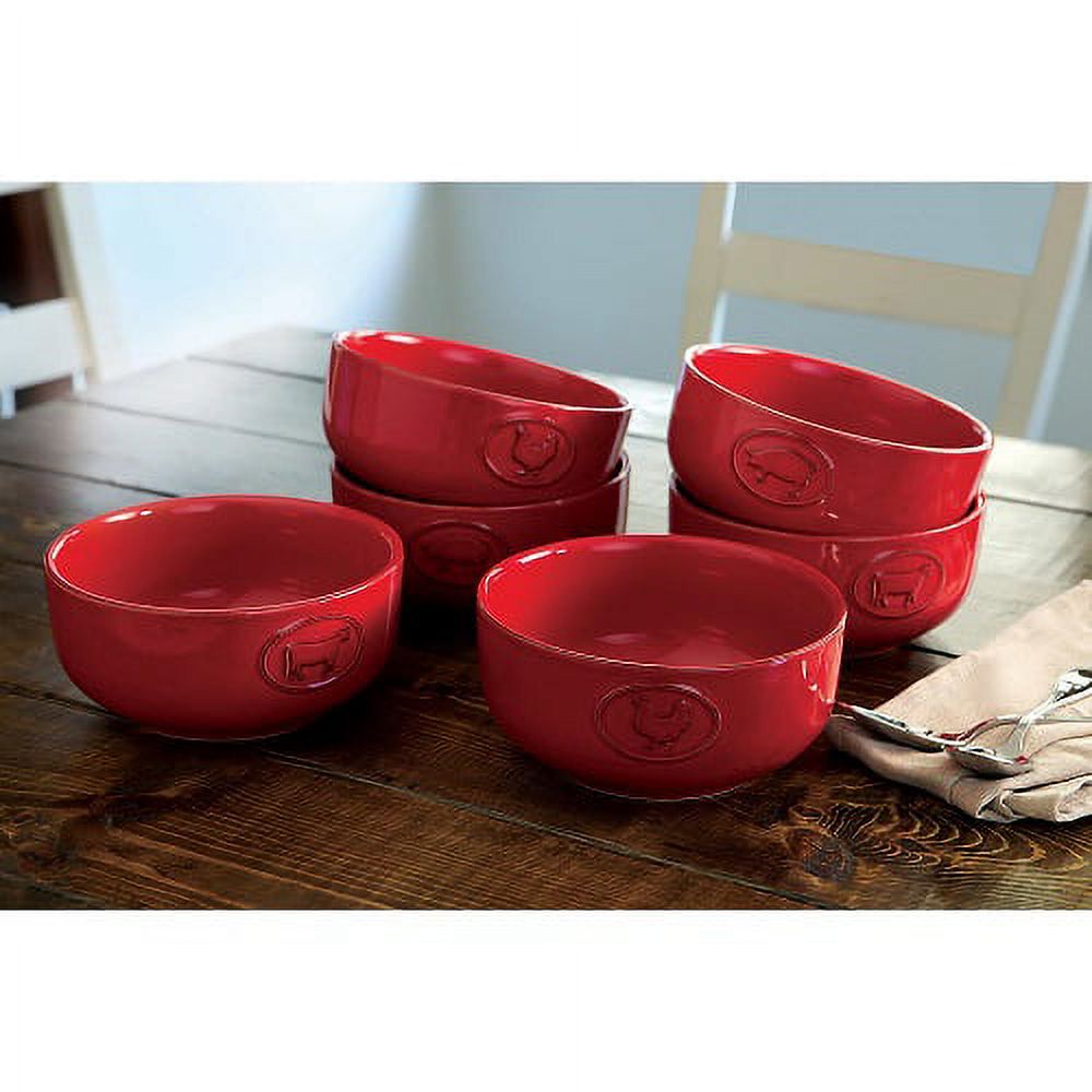Stoneware Bowls with Antique Finish set of 6