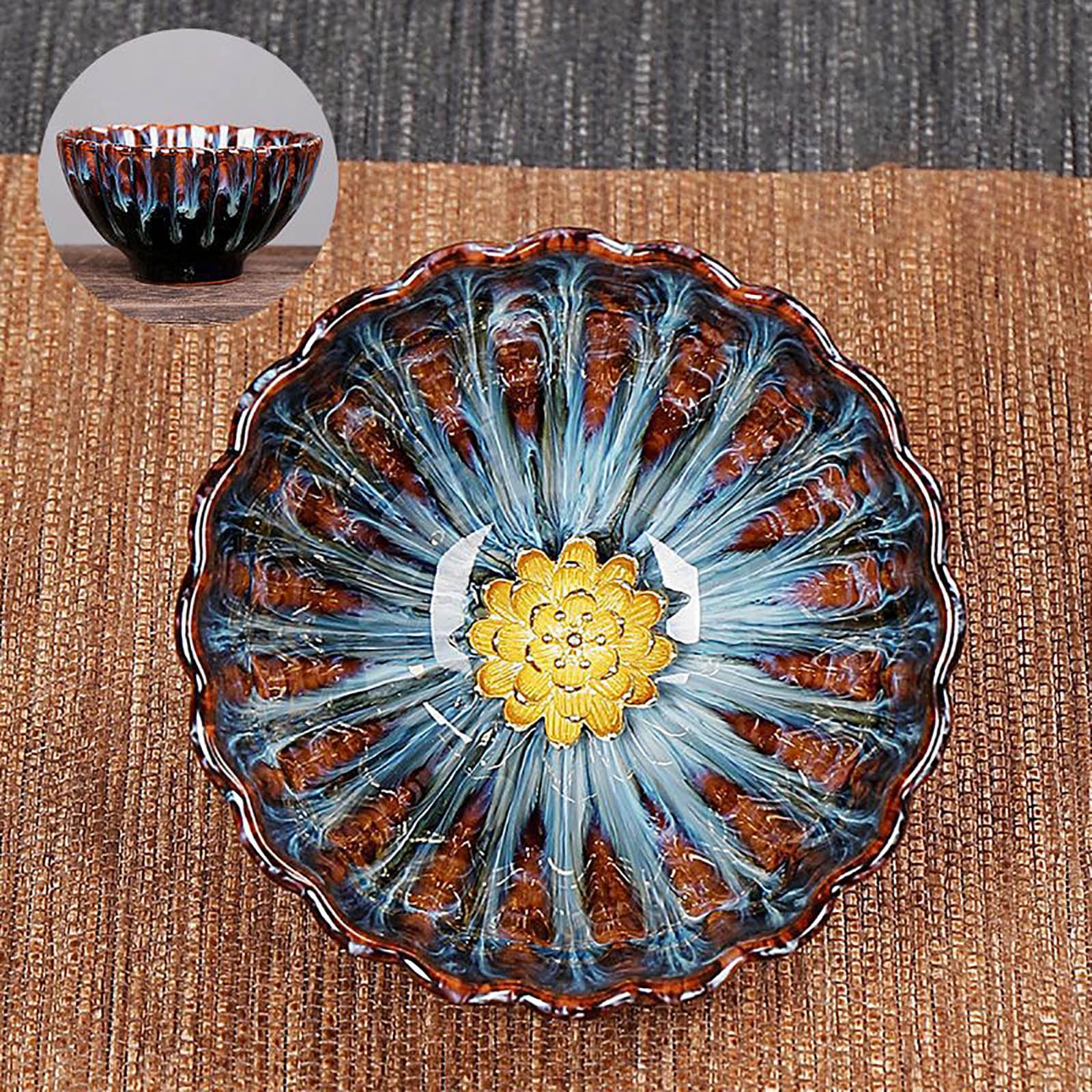 Stoneware Cereal Bowls 26oz, Blue Soup Bowls for Oatmeal, Dishwasher