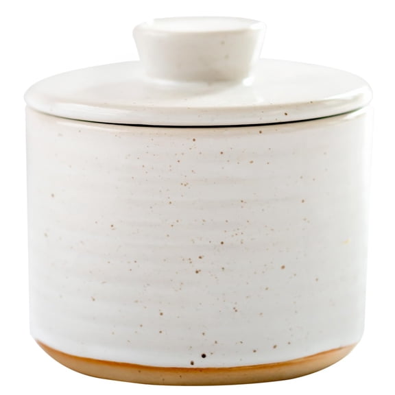 Stoneware Clay Butter Crock with Water Seal, Holds 3 Sticks
