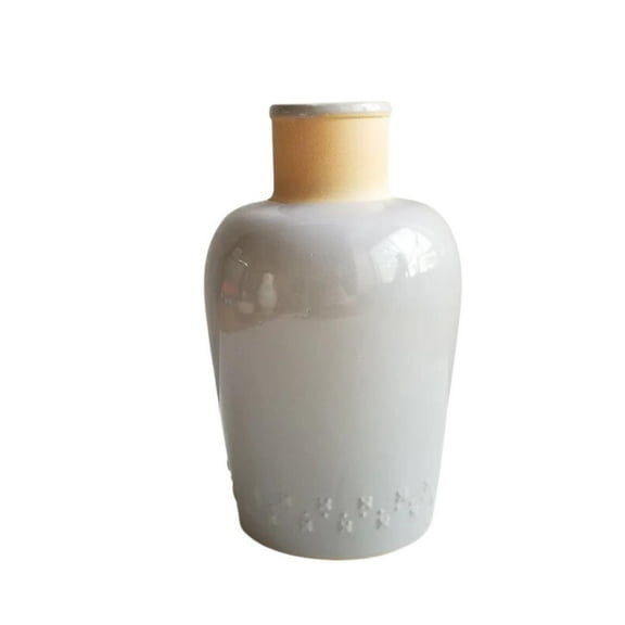 Stoneware Common Ground Vase - Light Gray & Tan 8.5" - Transpac Imports