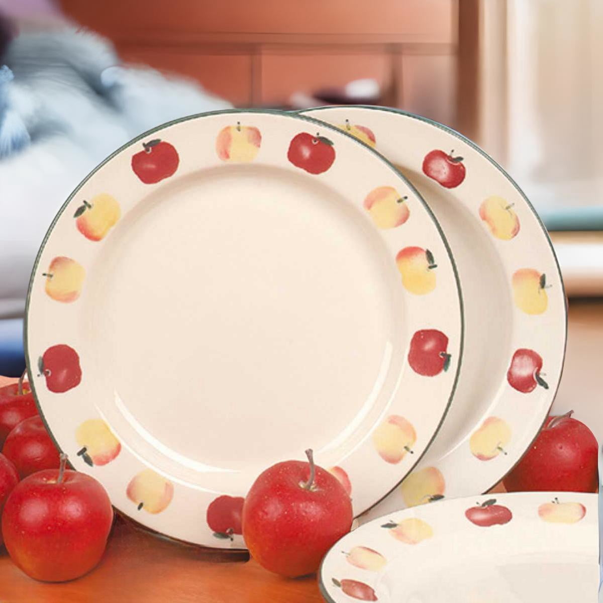 Country Apple Painted Ceramic 10" Decorative Plate