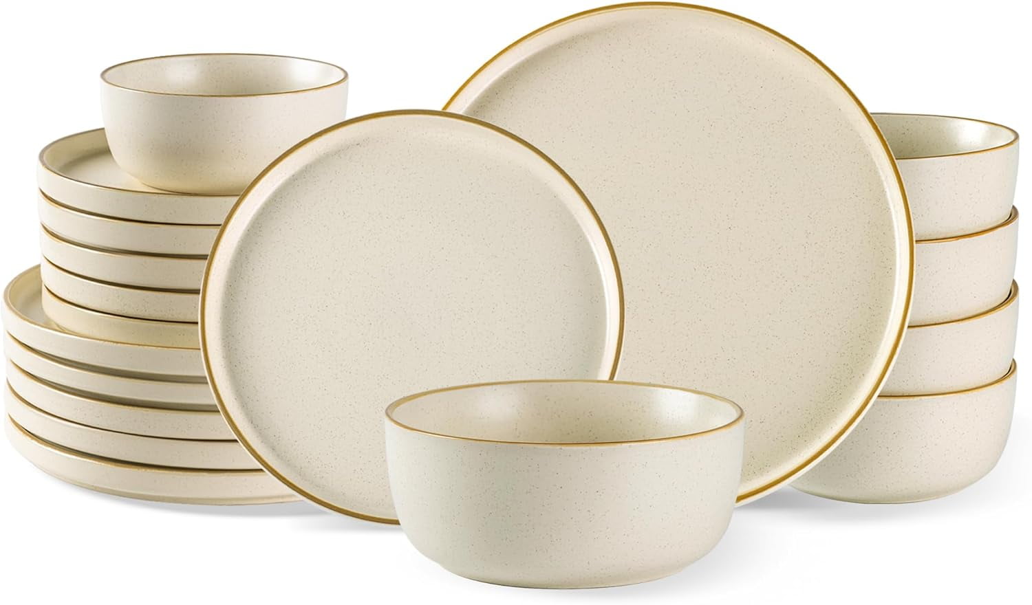 Stoneware Dinnerware Sets for 6,Reactive Ceramic Plates and Bowls Set ...
