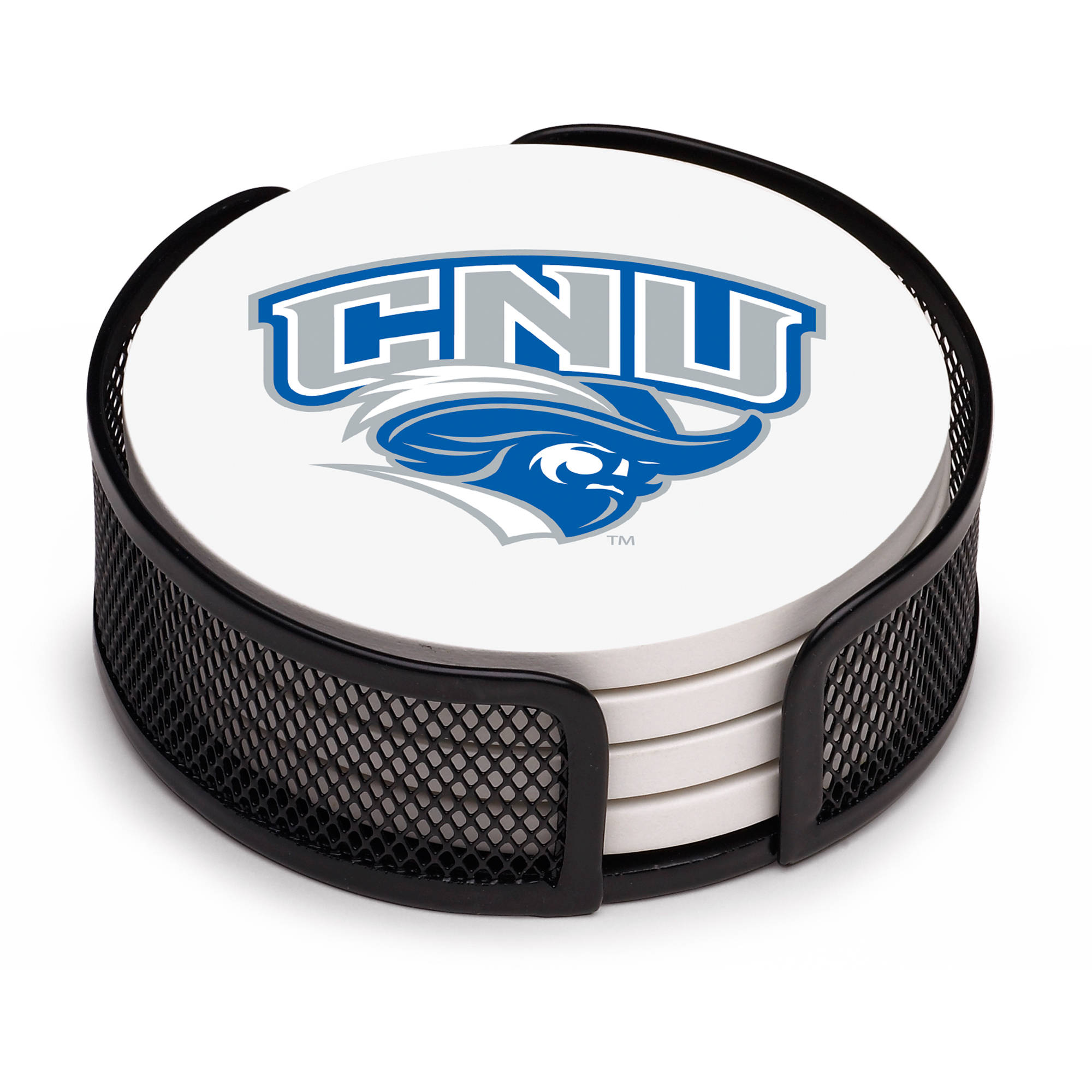 Stoneware Drink Coaster Set with Holder Included, Christopher Newport University - image 1 of 1