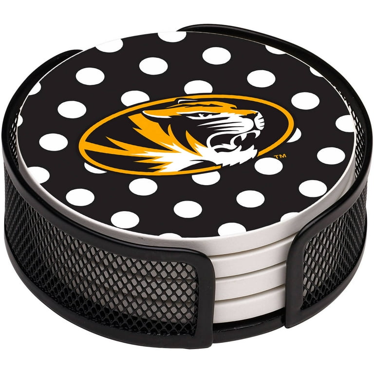 Stoneware Drink Coaster Set with Holder Included University of