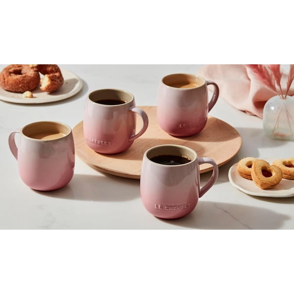 Stoneware Heritage Mug Set of 4, 13 oz, Artichaut Green for Coffee and Tea