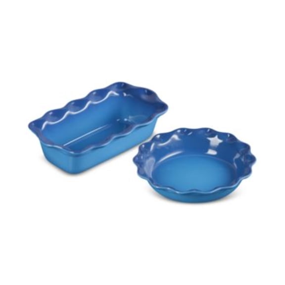 Stoneware Heritage Pie Dish & Fluted Loaf Pan Set