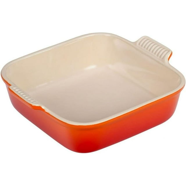 Stoneware Heritage Square Dish, 3 qt. (9"), Flame