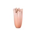 thumbnail image 1 of Stoneware Iris Vase With Ruffled Rim, Peche, 12 Inch, 1 of 10