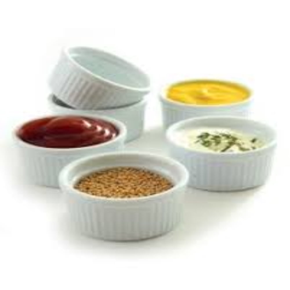 Stoneware Mini Ramekin Bowls Condiments and Garnishments Set of 2