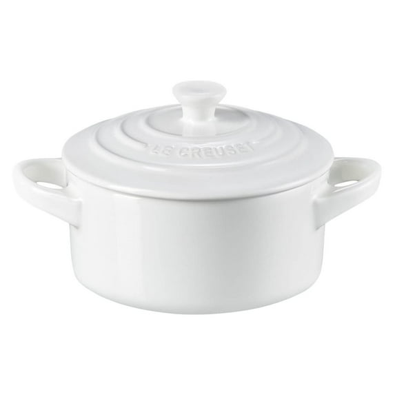 Stoneware Mini Round Cocotte, 8 oz., White