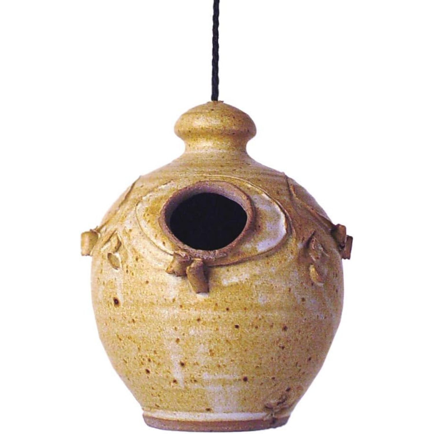 Stoneware Nesting Jar Hanging Birdhouse / Color = Butternut